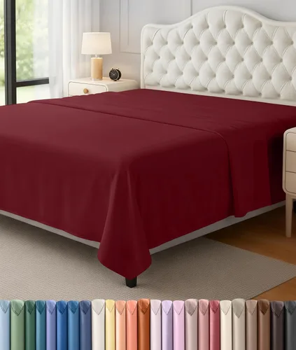 Vista 33 de Utopia Bedding Sábana encimera – 1 paquete (individual, beige) – Tela de microfibra suave cepillada – Sábana superior resistente al encogimiento y a