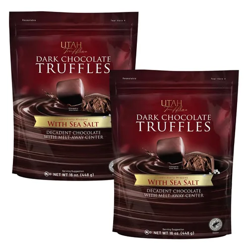 Vista 11 de Utah Truffles - Caramelo de trufa de chocolate con leche y menta, bolsas