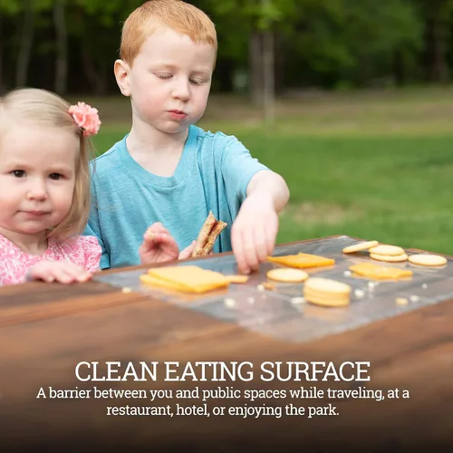 Vista 5 de Manteles individuales desechables transparentes para bebés, niños pequeños, niños y adultos, tapete de mesa transparente adhesivo – Soluciones