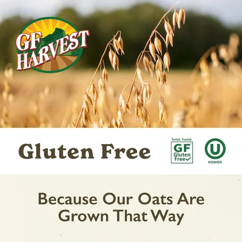 Vista 7 de GF Harvest Harina de avena integral orgánica sin gluten, bolsa de 32 onzas