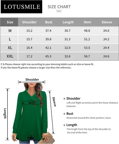 Vista 6 de Lotusmile Túnica larga para mujer, para leggings, ropa de otoño, suéter con dobladillo de tulipán 2023