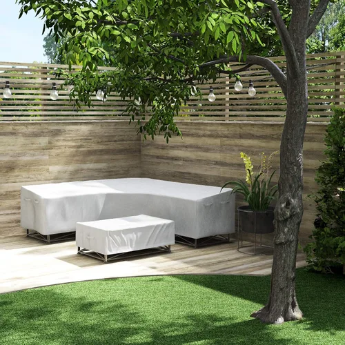 Vista 6 de Simple Houseware Funda de sofá modular en forma de V para patio, impermeable, 600D resistente, 100 pulgadas de ancho
