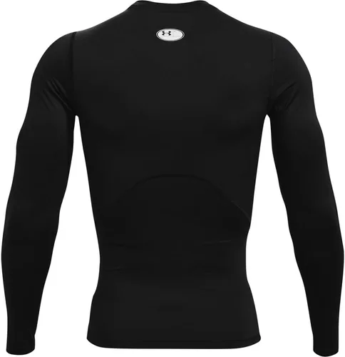 Vista 5 de Under Armour Camiseta de manga larga de compresión HeatGear para hombre Negro (001)/Blanco