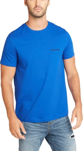 Vista 6 de Nautica - Camiseta de manga corta, color sólido y cuello redondo