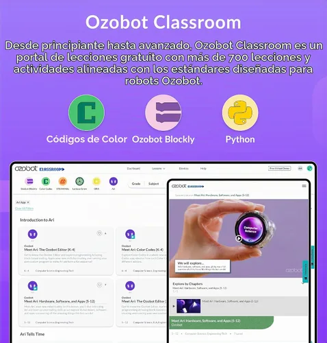 Vista 10 de Ozobot Ari 18 Bot Classroom Kit Edades 8-14 Codificación STEM para escuelas