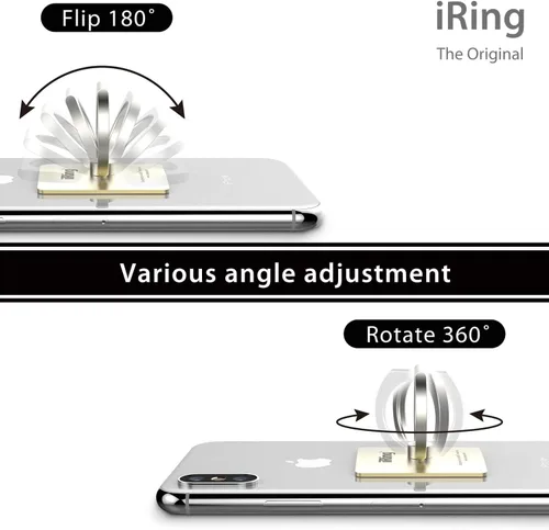 Vista 4 de iRing Link, hecho en Corea, soporte para teléfono compatible con carga inalámbrica, soporte para teléfono celular, soporte para dedo y soporte