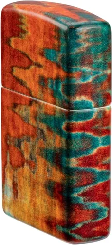 Vista 3 de Zippo Encendedor de bolsillo de color naranja con pinceladas de 540