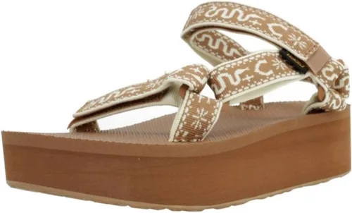 Vista 28 de Sandalia Teva de plataforma universal para mujer Balance Oliva Quemada