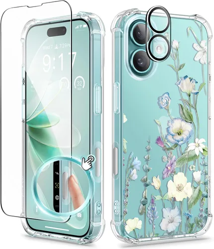Vista 32 de GVIEWIN - Funda para iPhone 11 con protector de pantalla + protector de lente de cámara, cubierta protectora transparente suave de poliuretano