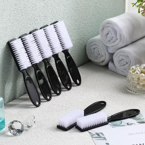 Vista 5 de Patelai 30 cepillos de uñas para limpieza de uñas, cepillo de limpieza de pedicura para dedos de manos y uñas (negro)
