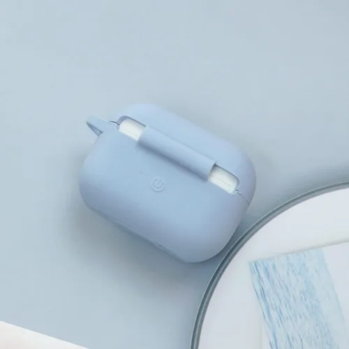 Vista 6 de Wonhibo Funda para Airpods Pro, bonita funda de diseño de mariposa para Airpod Pro 2019 con llavero para mujeres y niñas (azul)