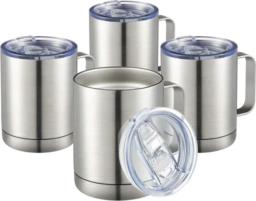 Vista 15 de MEWAY - Taza de café con asa, vaso térmico