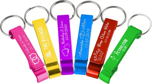 Vista 2 de 100 llaveros personalizados para abridor de botellas, llaveros personalizados para abridor de cerveza que pueden enfriar el llavero con logotipo