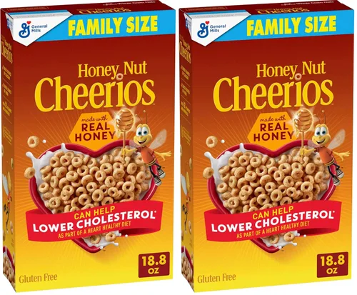 Vista 10 de Cereales para desayuno con avena Cheerios Honey Nut, sin gluten. 10.8 onzas