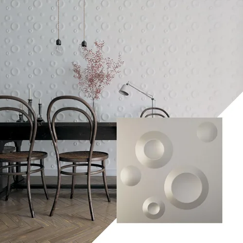 Vista 6 de Ekena Millwork WP12X12COWH Cole EnduraWall - Paneles decorativos de pared 3D de 11 7/8 pulgadas de ancho x 11 7/8 pulgadas de alto, color blanco