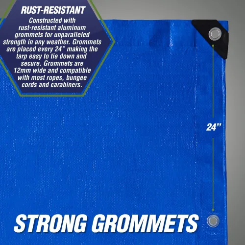 Vista 5 de RUGGED RHINO Lona resistente 100% impermeable para todo tipo de clima, lonas resistentes a la temperatura UV de 5 mil, cubierta multiusos de alta