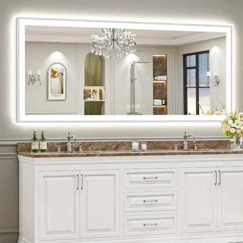 Vista 26 de 24x32 LED Bathroom Mirror, Backlit & Front Lit Lighted Mirror Retroiluminado+luz frontal