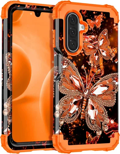 Vista 39 de Miqala Funda para Galaxy A14 5G, que brilla en la oscuridad, tres capas, resistente, a prueba de golpes, protección completa, parachoques