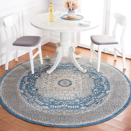 Vista 11 de SAFAVIEH Sofia Collection - Alfombra de pasillo de 2 pies 2 pulgadas x 8 pies, color azul y beige, diseño bohemio tribal envejecido, no desprende