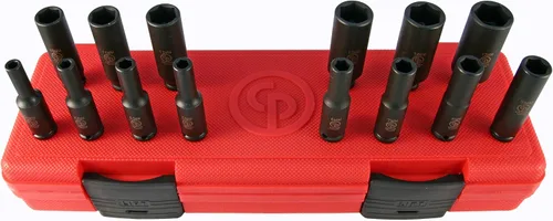 Vista 28 de Chicago Pneumatic SS814D - Unidad cuadrada de 1 pulgada, métrica profunda, 6 puntos, juego de llaves de impacto (4 piezas)