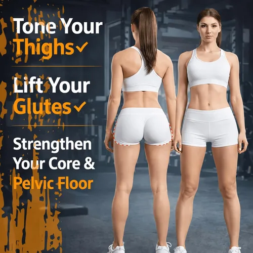 Vista 6 de Thigh Trainer for Women & Men, 176LB Adjustable Pelvic Floor Exercise Equipment with LED Display Counter and Resistance Indicator, Inner Thigh