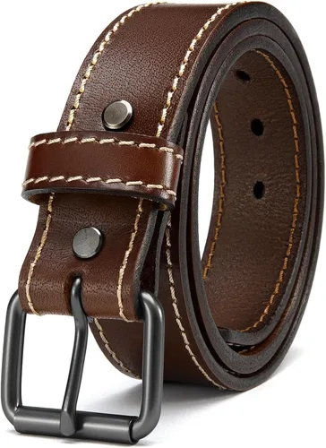 Vista 11 de Cinturón de cuero para pistola para hombre, cinturón resistente de 1.5 pulgadas para trabajo CCW
