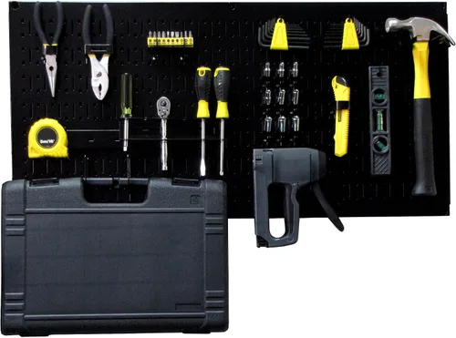 Vista 17 de Wall Control Sistema modular de organizador de herramientas de tablero perforado, unidad de almacenamiento de herramientas de tablero de clavijas