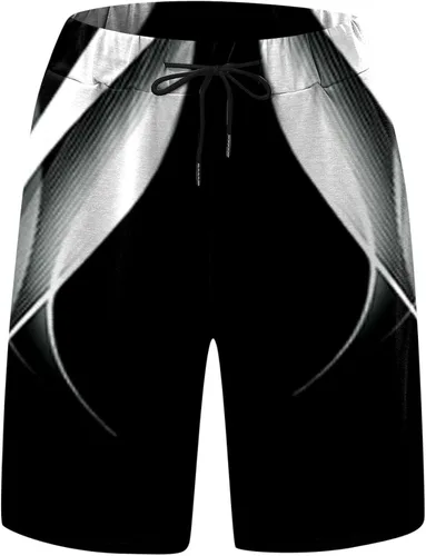 Vista 4 de HSSDH Conjunto corto para hombre, 2 piezas, conjunto deportivo de personalidad para hombre, camiseta de manga corta y pantalones cortos, atuendo