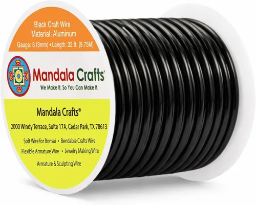 Vista 185 de Mandala Crafts - Alambre de aluminio anodizado de calibre 22 para hacer joyas - 137.2 m de alambre flexible surtido y coloreado - Doble para bonsái