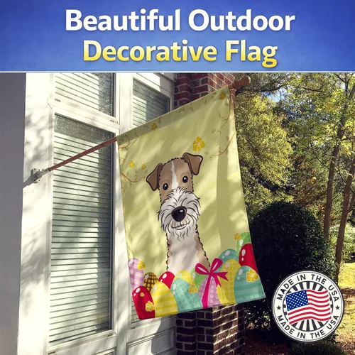 Vista 809 de Caroline's Treasures BB1923GF Bandera decorativa para jardín con diseño de Border Collie, para caza de huevos de Pascua, para jardín, jardín, patio