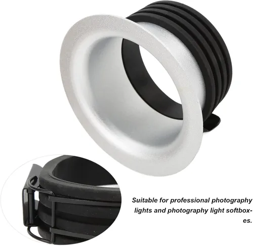 Vista 3 de ASHATA Softbox Speedring Inserto para luces compactas, Speedring, montaje de luces, anillo adaptador de luz de fotografía para cajas de luz suaves