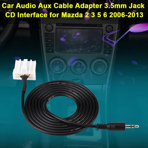 Vista 2 de Keenso Cable auxiliar de 0.138 pulgadas para conectar iPod, iPhone, MP3, teléfono y reproductor de coche, cable adaptador de interfaz de CD