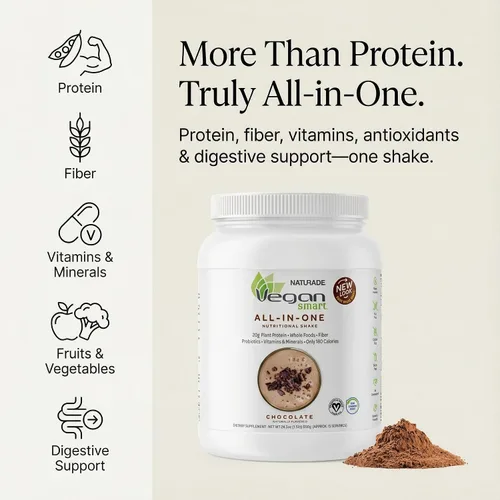 Vista 4 de Batido nutricional a base de plantas, vegano Vegan Smart, naturalmente saborizado y azucarado, sin GMO, proyecto verificado, 106912, 1, 1