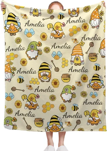 Vista 15 de Manta de otoño de gnomo, gnomo de otoño de 30 x 40 pulgadas, ligera, súper suave y acogedora para sofá, cama, sofá y silla Gnomo de otoño1