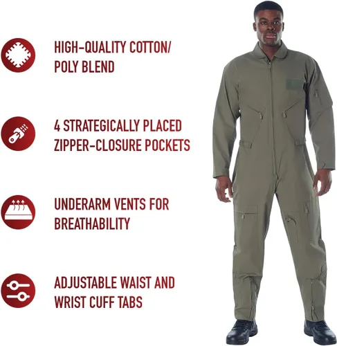 Vista 25 de Rothco - Traje de vuelo para hombre, disfraz de piloto de combate para cosplay