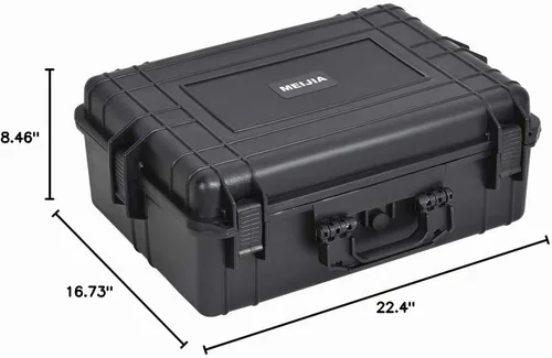 Vista 10 de MEIJIA Funda rígida protectora impermeable portátil, funda para cámara con espuma de ajuste personalizable insertada, apta para uso con drones