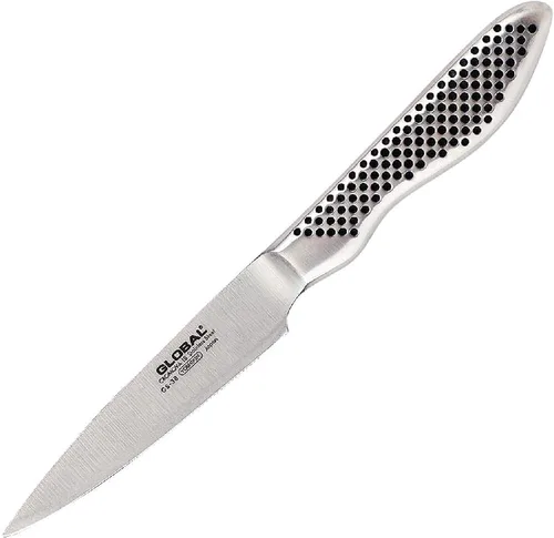Vista 3 de Global Cuchillo de pelar de 3 1/2 pulgadas, acero inoxidable japonés ligero, borde afilado, fabricado en Japón, GS-38