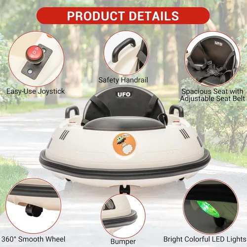 Vista 12 de Coche de parachoques para montar en coche, coche de parachoques para niños de 12 V con control remoto