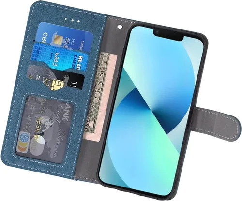Vista 3 de Asuwish Funda compatible con iPhone 13 Mini de 5.4 pulgadas y protector de pantalla de vidrio templado, funda para teléfono celular con tapa