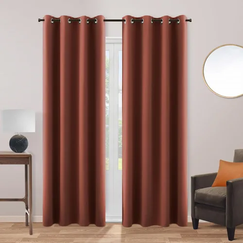 Vista 243 de KOUFALL Cortinas de Baño Aqua para Ventana, Juego de 2 Paneles Decoración Costera Cortinas Cortas Opacas para Ventana Pequeña de Cocina Puerta