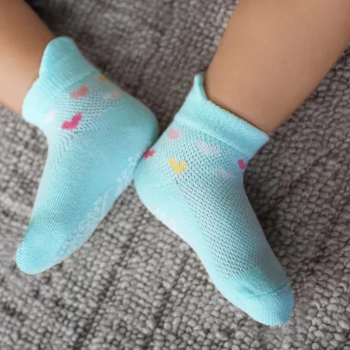Vista 4 de RATIVE Calcetines antideslizantes con puños para bebés, niños y niñas