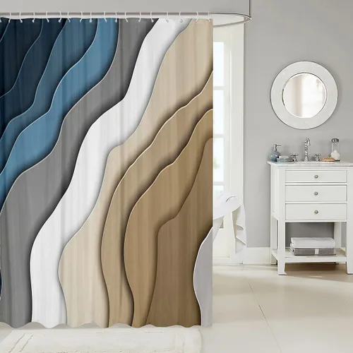 Vista 73 de Decorative White Baseball Shower Curtain Waterproof Polyester Fabric,Red Baseball Bat Bath Curtain Home Bathroom Decor Hanging Curtain with Hooks 72