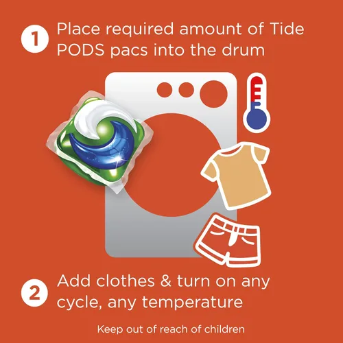 Vista 3 de Tide PODS con detergente líquido Downy, April Fresh, 12