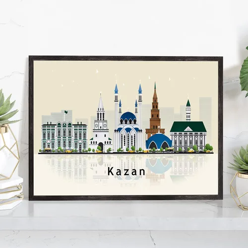 Vista 25 de Pera Print ADANA - Póster de Adana Turquía, ilustración de horizonte urbano de ciudad, póster moderno de pavo, impresión de paisaje urbano y punto