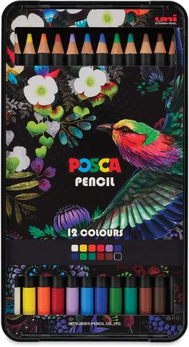 Vista 10 de uni POSCA Lápices de Colores, Mina de 4.0mm, Juego Surtido, Paquete de 36