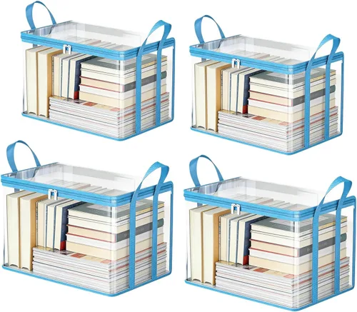 Vista 17 de Contenedores de almacenamiento transparentes para cómics (blanco, paquete de 6)