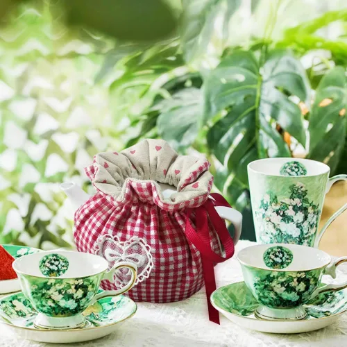 Vista 5 de 2 piezas de té aislado acogedor para tetera y calentador de hervidor de agua - a cuadros Rojo Plaid