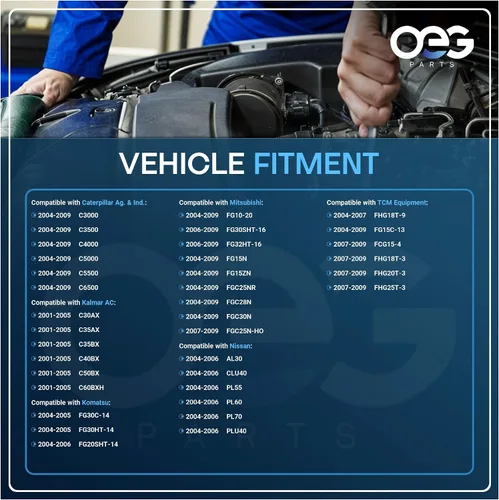 Vista 4 de OEG Parts Nuevo motor de arranque compatible con Nissan PLU40 PLU50 K15 K21 K25 M000T65381, M000T65581, M000T65585, 23300F4U010, 23300-FU410
