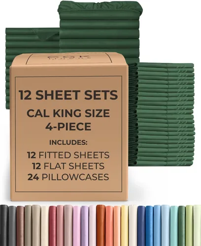 Vista 342 de Pack of 2, Twin Size 3 Piece Sheet Set - Breathable & Cooling - White