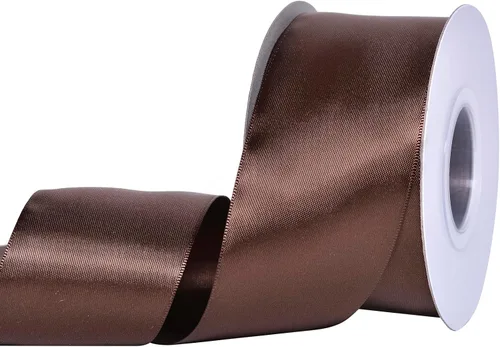 Vista 89 de YAMA Cinta de raso de doble cara negra de 1 1/2 pulgada continua 25 yardas Negro